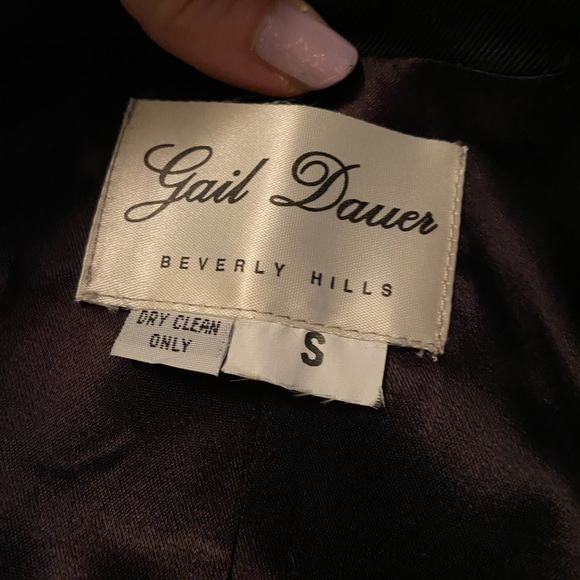 Vintage Gail Dauer khaki tan & black military jacket sz Small 80’s- 90’s READ - Picture 11 of 12